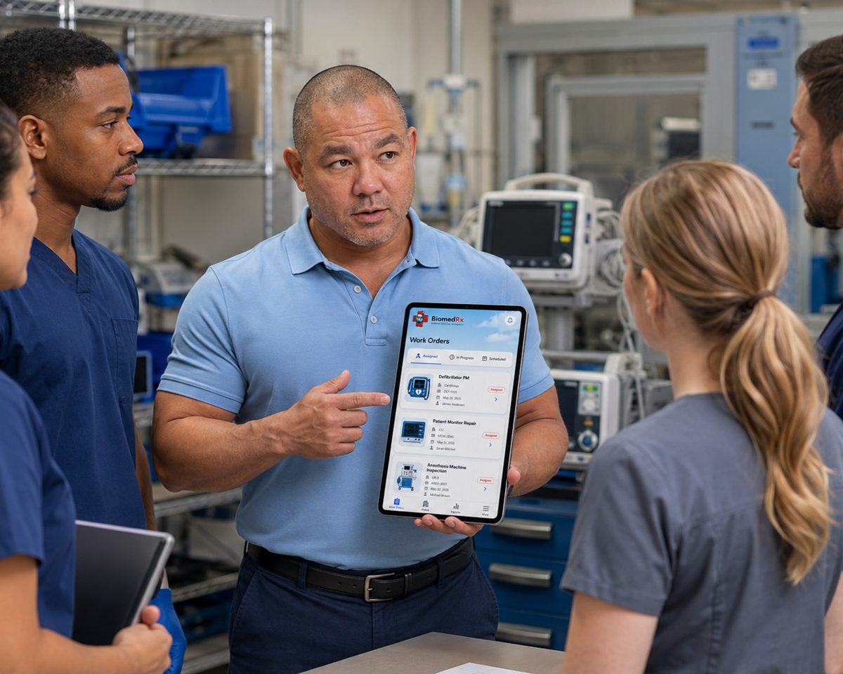 BiomedRx healthcare technology management team delivering healthcare technology management maintenance