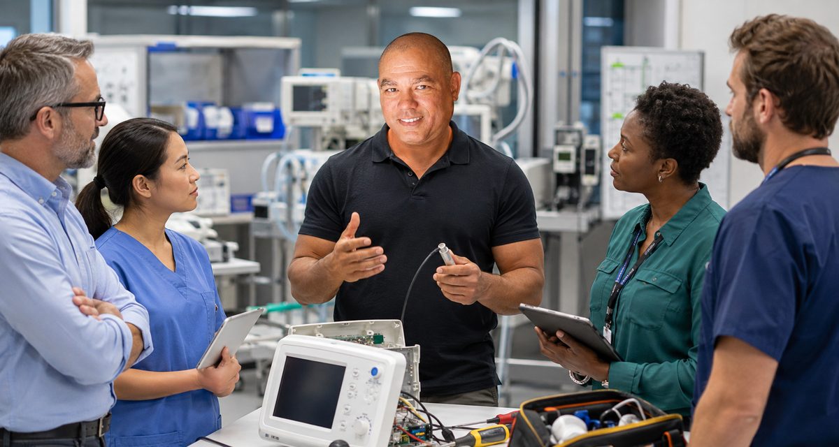 Devin leads a biomedical communication workshop