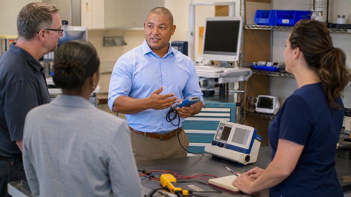 Devin Leads a Hospital Equipment Replacement Workshop