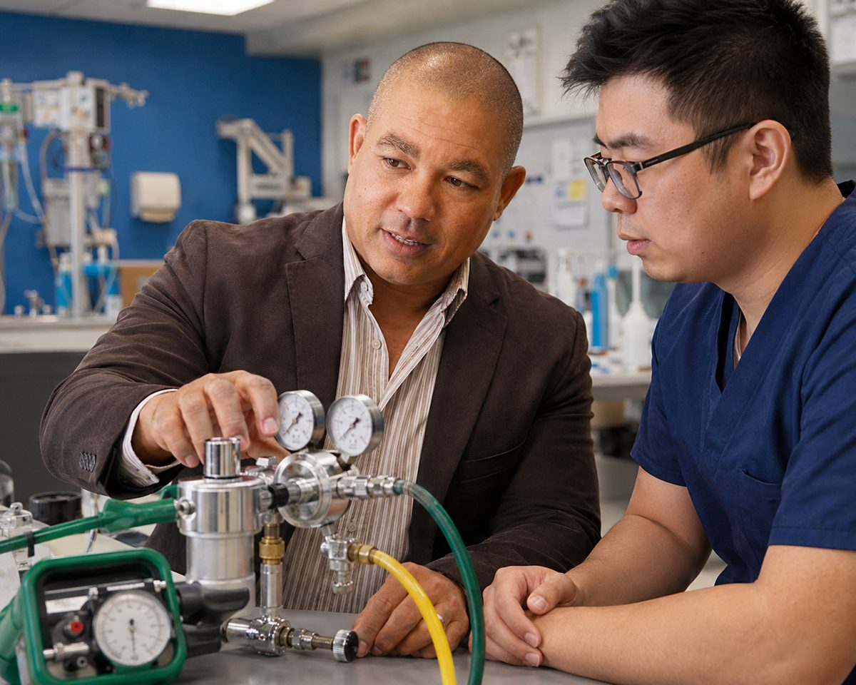 Devin Leads Medical Gas Regulator Training