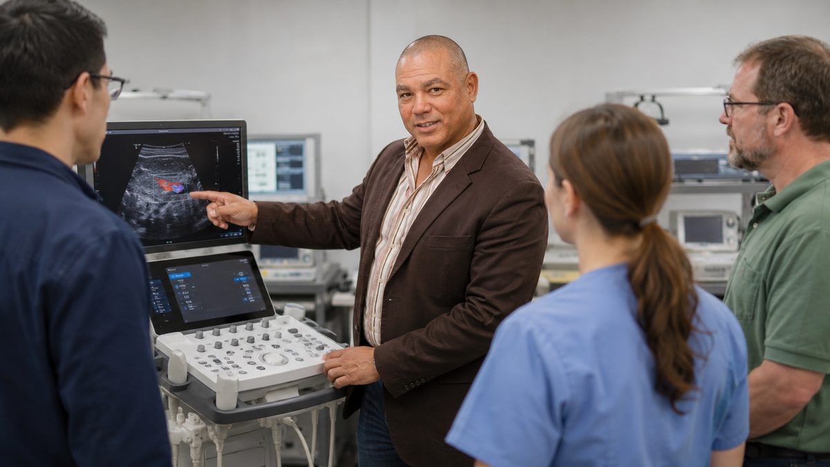 Devin teaches ultrasound acceptance testing
