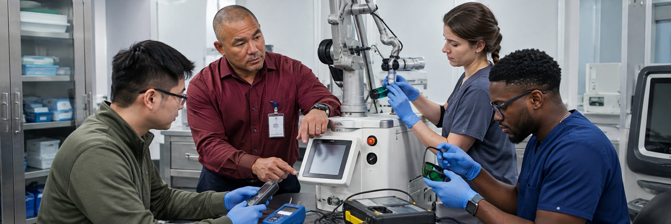 BiomedRx technician performing healthcare technology management training oahu to protect patient safety