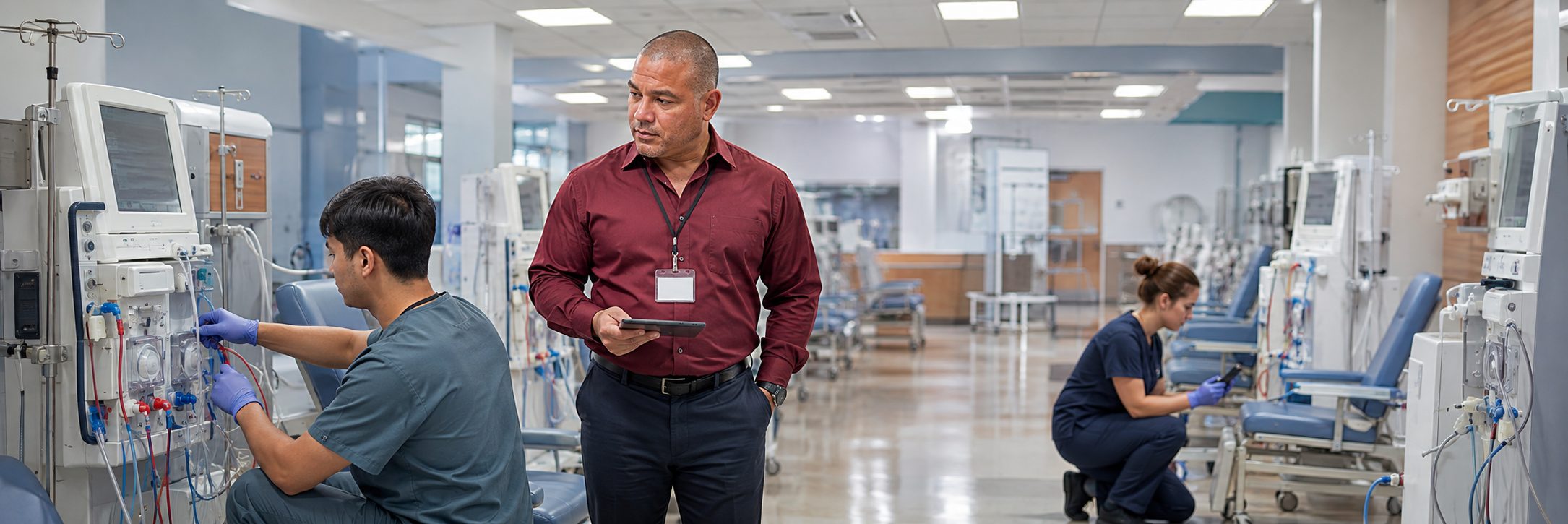 BiomedRx technician performing healthcare technology management certification maui to protect patient safety