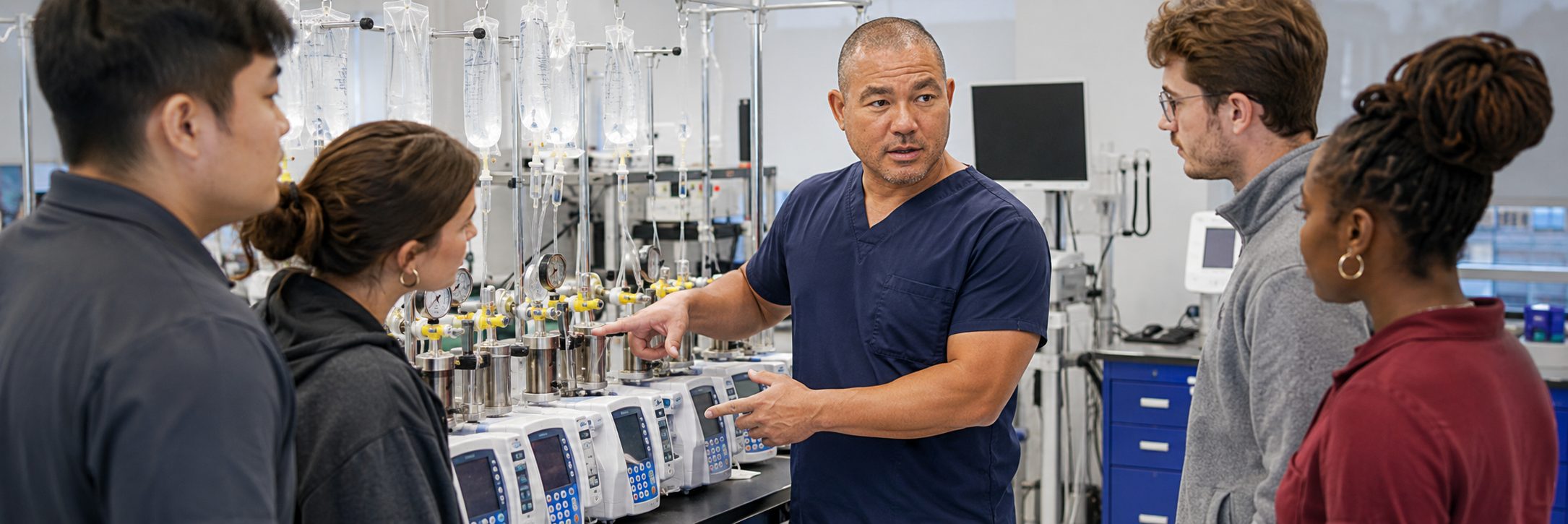 BiomedRx technician performing healthcare technology management certification to protect patient safety