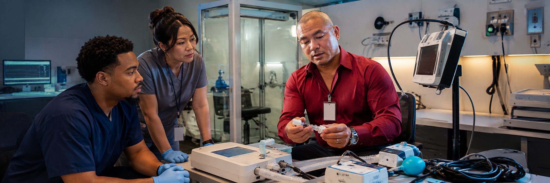 BiomedRx technician performing healthcare technology management certification el monte to protect patient safety