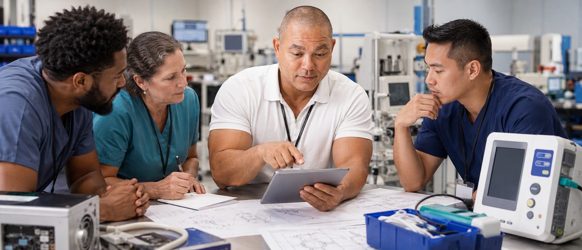 HTM team reviews digital maintenance records